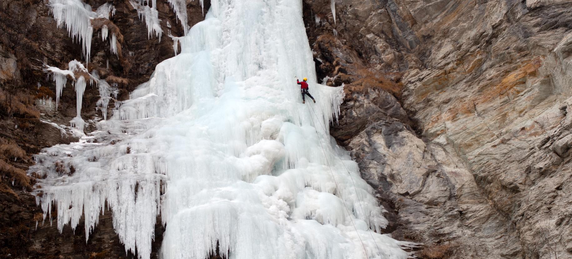 Cascate di ghiaccio nella Valle di Gressoney