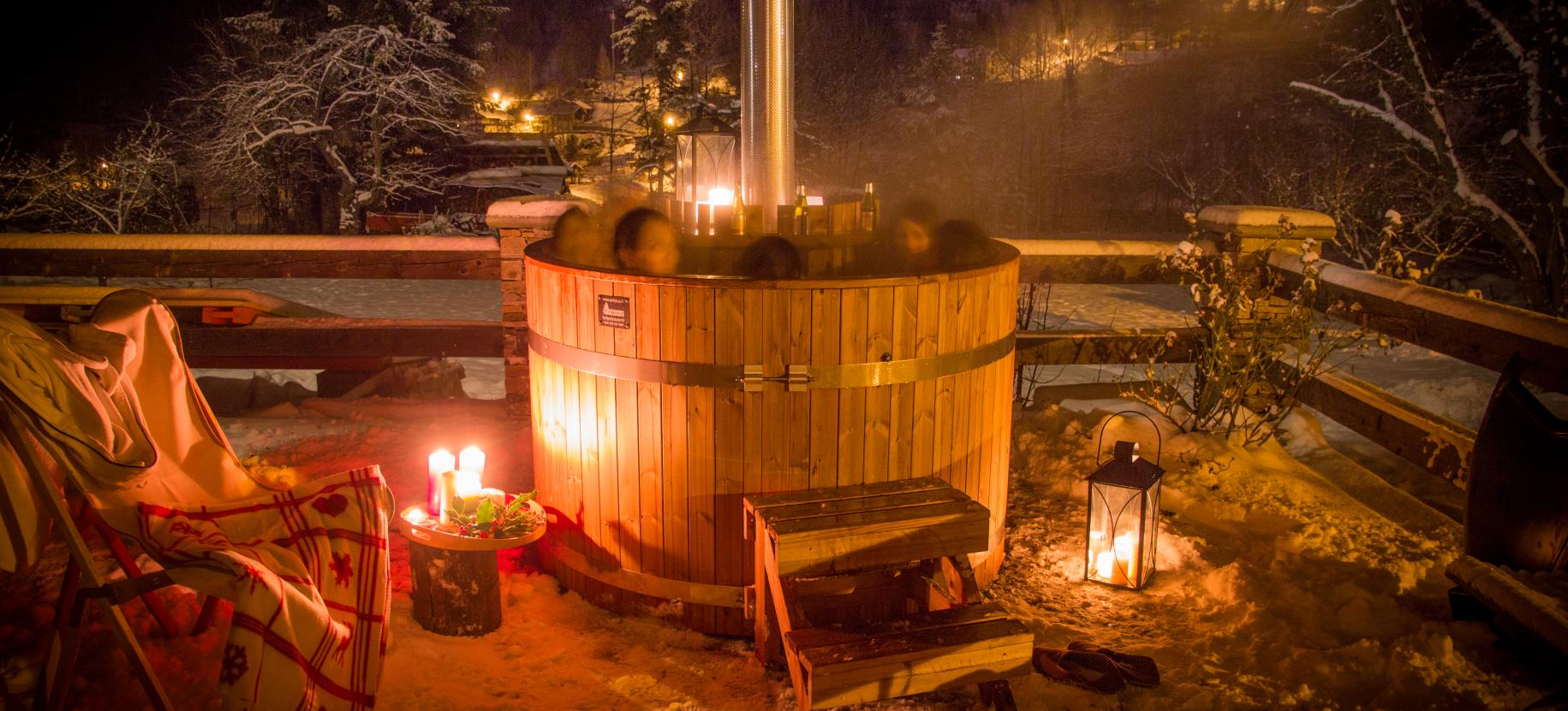 Bain finlandais à l'extérieur